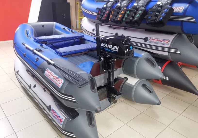 КОМПЛЕКТ ЛОДКА MISHIMO LITE 315 + МОТОР 5л.с в Новоуральске