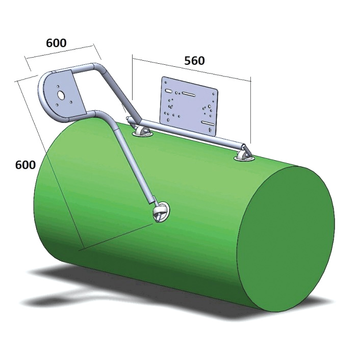 Стойка рулевая с креплением на баллон надувной лодки 25мм в Новоуральске