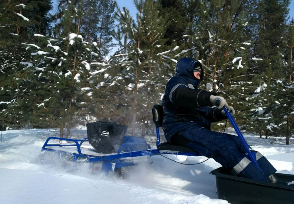 Мотобуксировщик толкач Альбатрос-XL8 с модулем. С фарой, склизы в Новоуральске