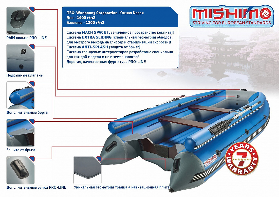 Лодка MISHIMO FAMILY LITE DF 400 в Новоуральске