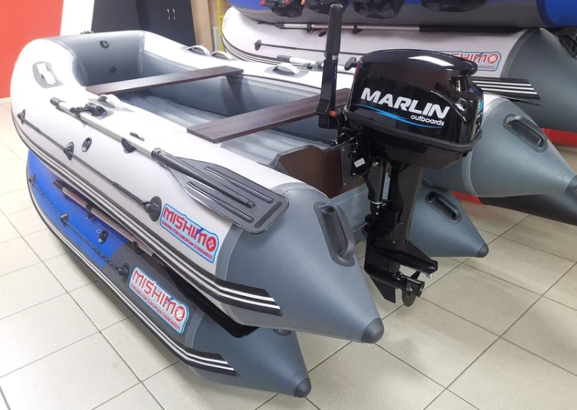 КОМПЛЕКТ ЛОДКА MISHIMO LITE 350 + МОТОР 9,8 Л.С. в Новоуральске