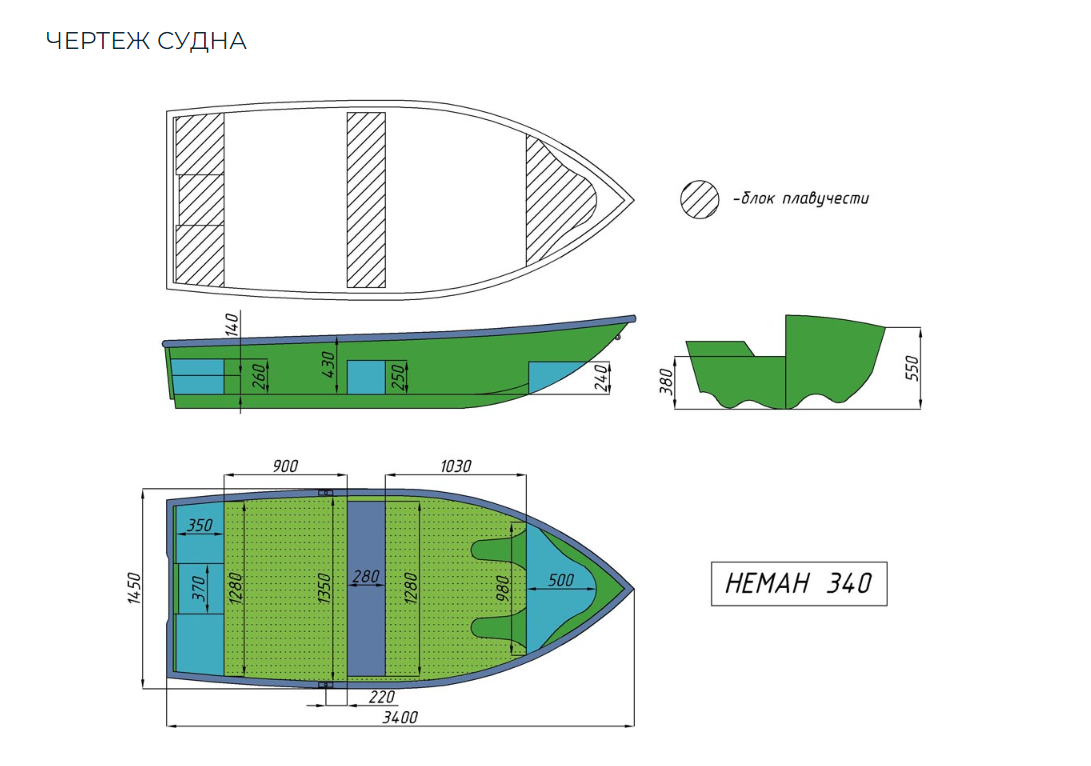 Стеклопластиковая лодка Neman-340 (тримаран) в Новоуральске