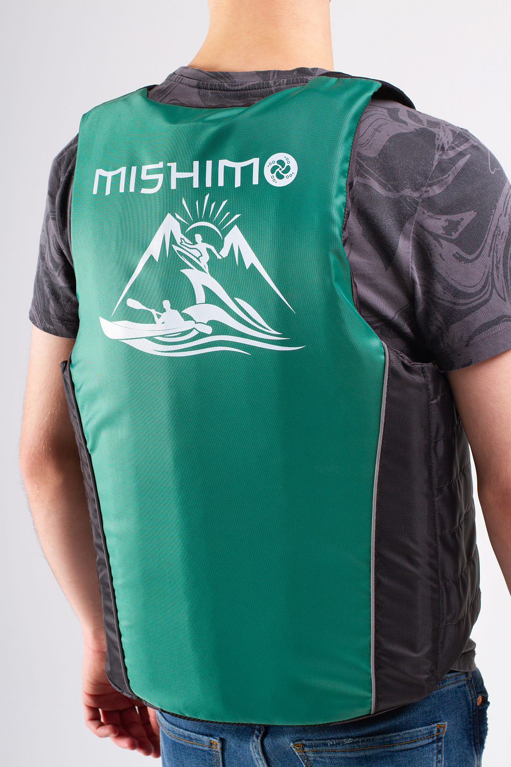 Жилет спасательный MISHIMO PRO Премиум качества Черно-зеленый в Новоуральске