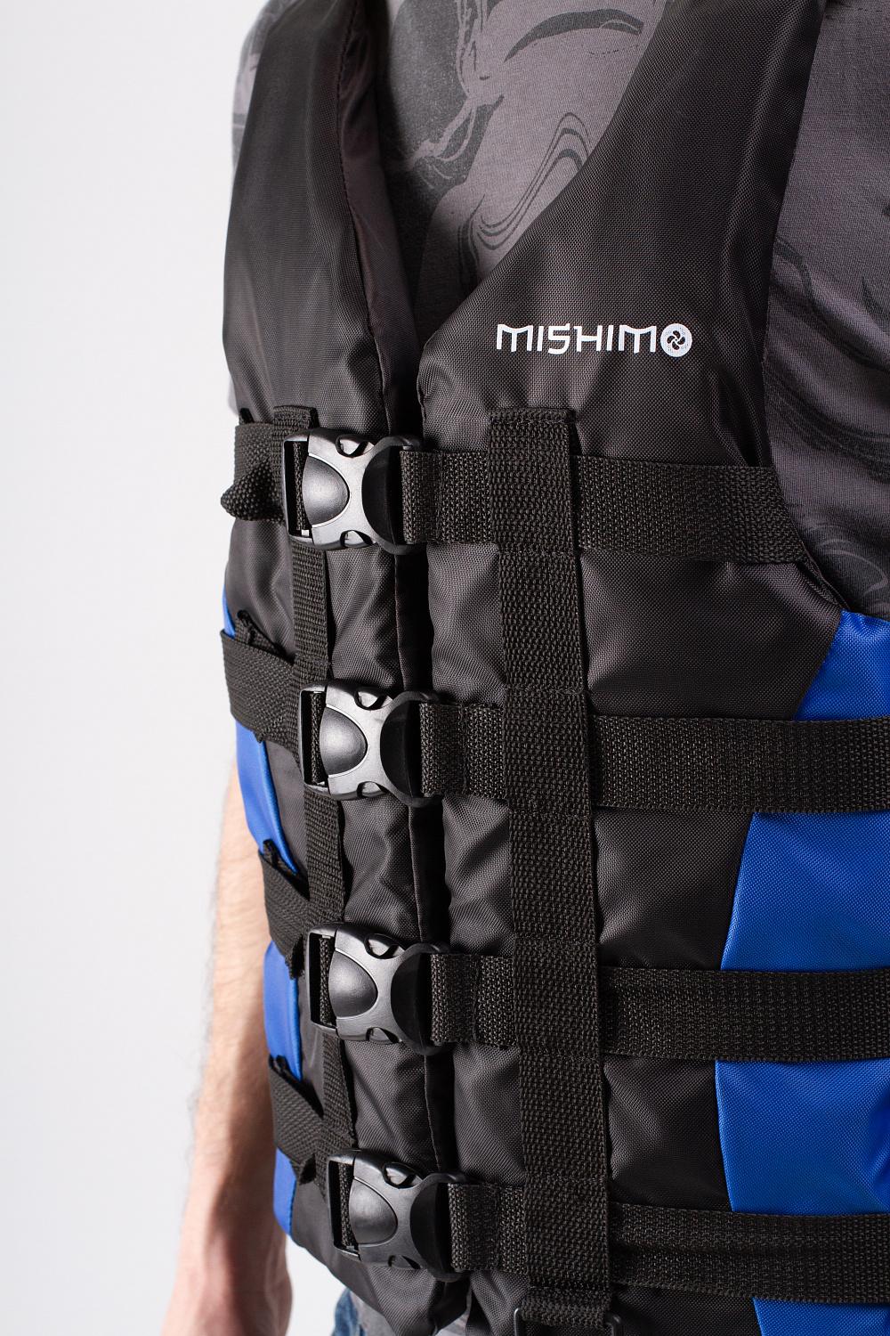 Жилет спасательный MISHIMO PRO Премиум качества Черно-синий в Новоуральске