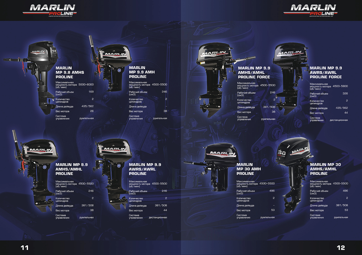 Лодочный мотор MARLIN PROLINE MP 9.9 (20) AWRL FORCE в Новоуральске